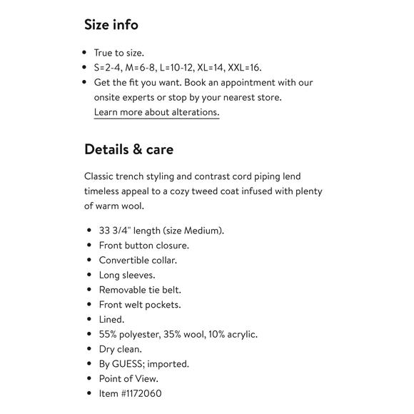 GUESS Houndstooth Black & White Button Up Coat – Medium - Picture 12 of 15